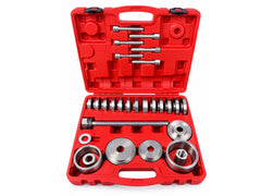 Set pressa estrattore boccole e cuscinetti mozzi ruota, fusello portamozzo con adattatori 50-102 mm, 34 pezzi Gebo Tools