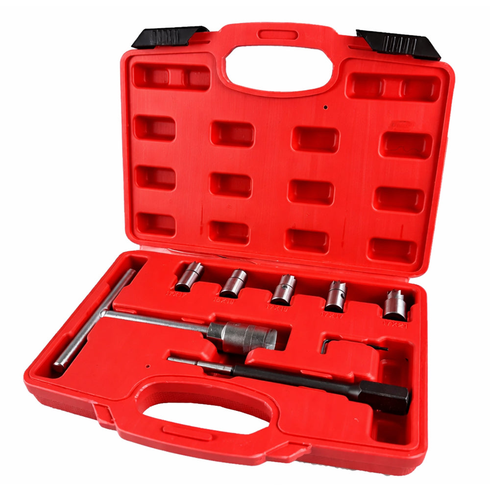 Set-kit professionale per sedi di iniettori diesel, strumento per la rimozione del carbonio, frese per la pulizia interna, 7 pezzi Gebo Tools