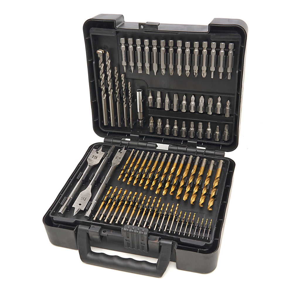 Set-kit inserti, punte, seghe a tazza e frese per legno, metallo e pietra,accessori per utensili di foratura e avvitamento,  204 pezzi  Hbm