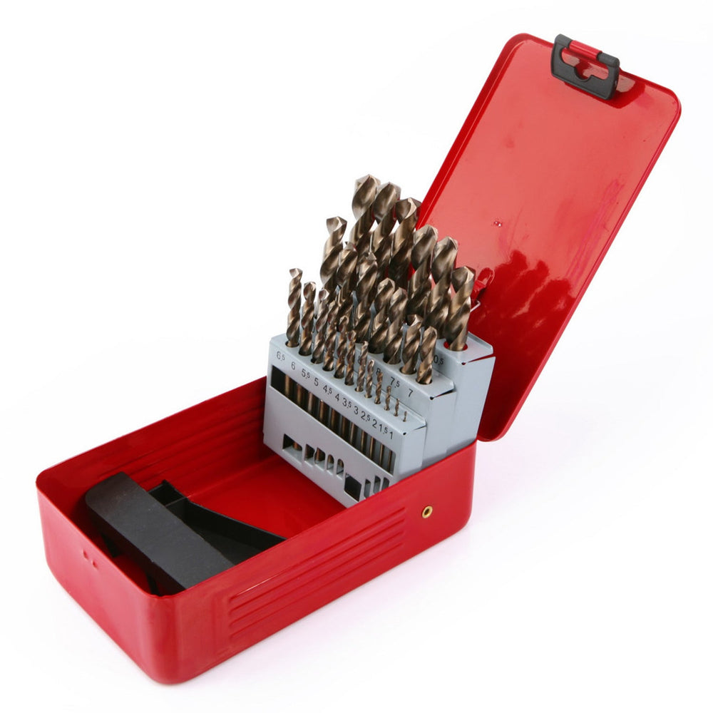 Set punte trapano professionali HSS-CO 5% cobalto, 1–13 mm per metallo duro Hbm