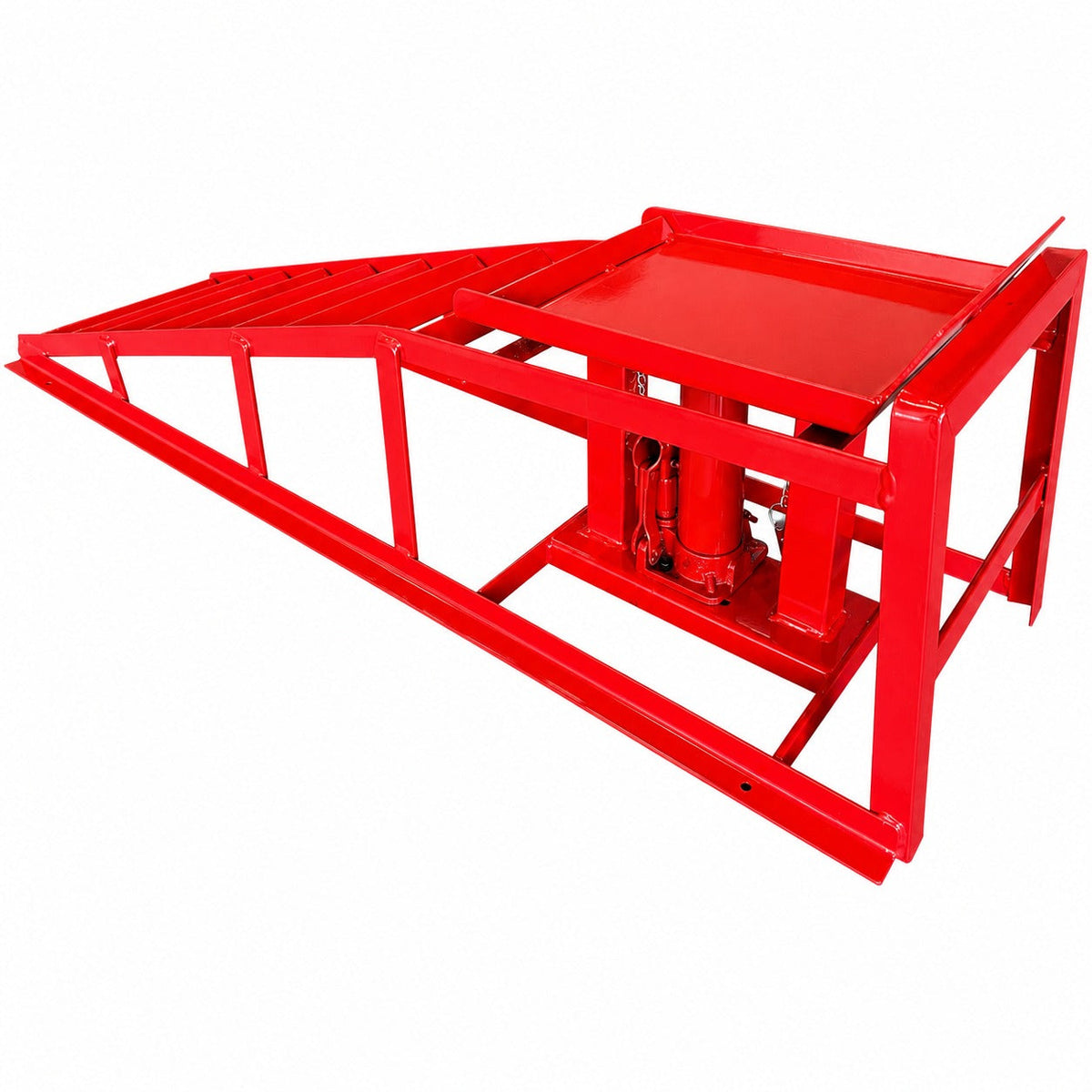 Set-kit rampe sollevamento con martinetto idraulico, altezza regolabile ,rampa di carico per auto, portata 2 tonnellate Gebo Tools