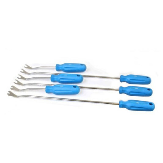 Set rimozione della clip pinza auto, leve smontaggio auto, kit attrezzi di rimozione rivetti, strumenti di rimozione per auto porta pannello, per veicolo audio pannello, cacciavite per fibbia portiera auto, 6 pezzi Satra
