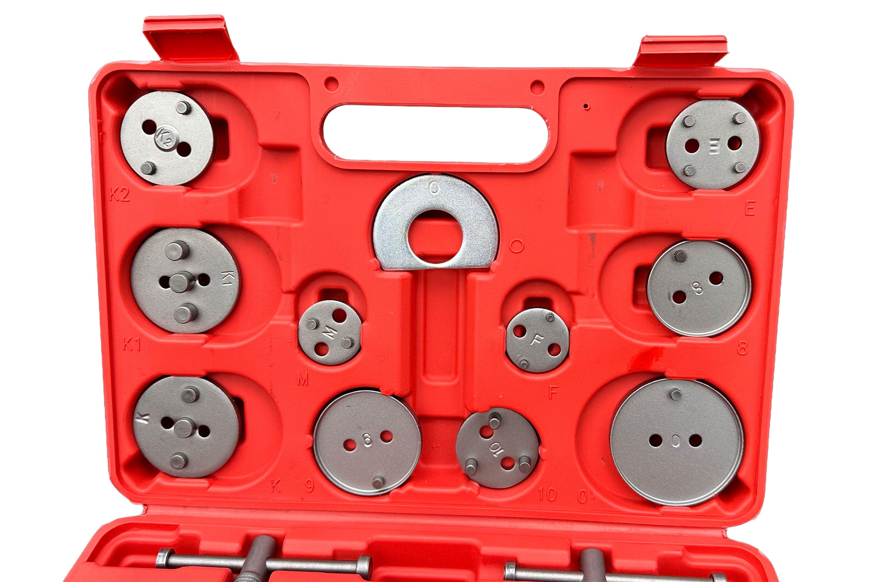 Set-kit ripristino per pinze freno, strumento universale per la retrazione, attrezzi rimozione dei pistoni dei freni anteriori e posteriori, auto garage, 22 pezzi Gebo Tools