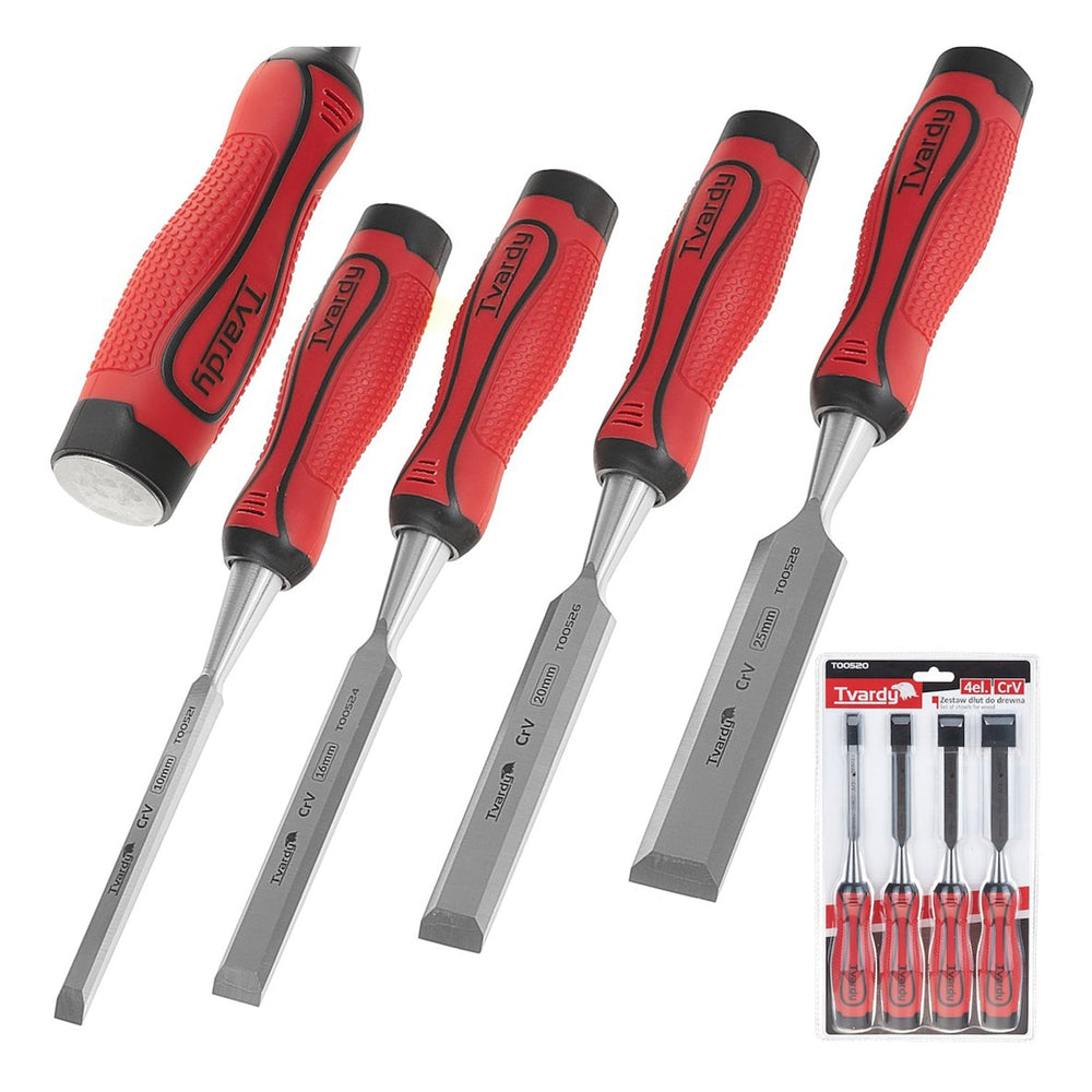 Set-kit scalpelli per legno, da falegname,10-25 mm 4 pezzo Geko