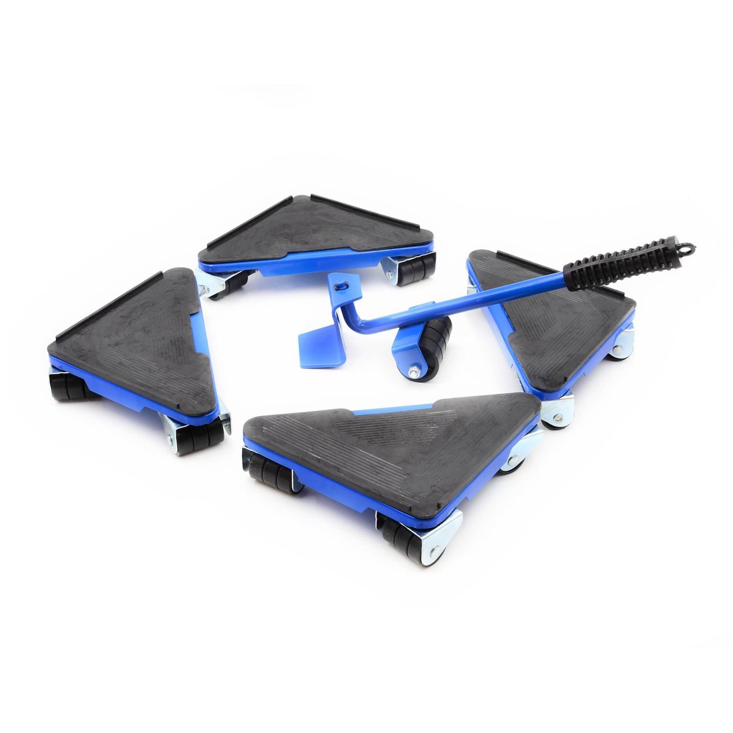 Set-kit sollevatore mobili con ruote per spostare, solleva e sposta senza sforzo, capacità 300 kg, 5 pezzi Geko