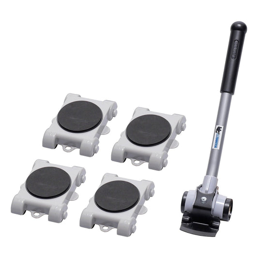 Set-kit sollevatore mobili con ruote per spostare, solleva e sposta senza sforzo, capacità 300 kg