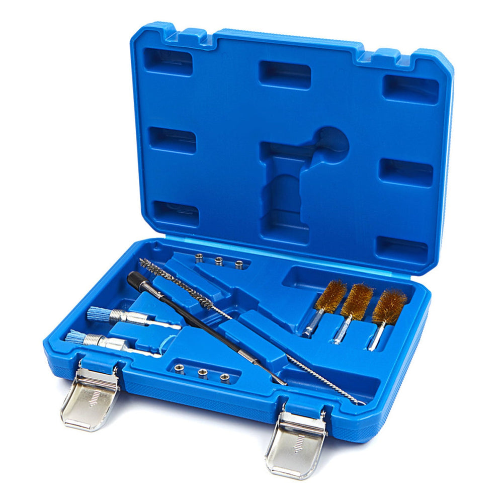 Set-kit spazzole pulizia sedile dell'iniettore, strumenti per iniettori universale, professionale, rimozione ruggine e lucidatura 14 pezzi