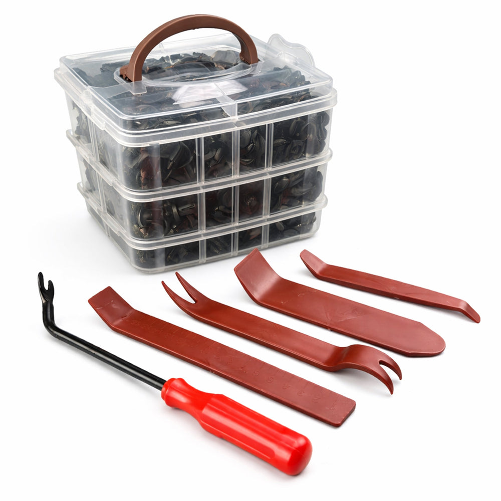 Set-kit strumenti di rimozione clips auto,utensili di smontaggio per auto porta pannello, cruscotto auto, radio,interno auto, fissaggi auto universali, 620 pezzi Gebo Tools