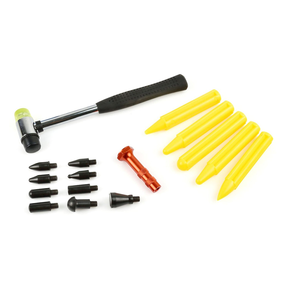 Set-kit strumenti di riparazione ammaccatura senza vernice, grandine, estrattori per la rimozione di ammaccature, carrozzeria auto, 15 pezzi