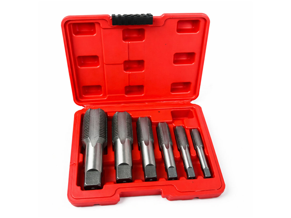 Set-kit maschi estrattore viti danneggiate , tubatura filettatura di riparazione, filiere per maschiatura, 6 pezzi Gebo Tools