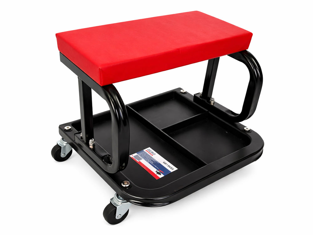 Sgabello mobile da officina con ripiano portattrezzi Gebo Tools