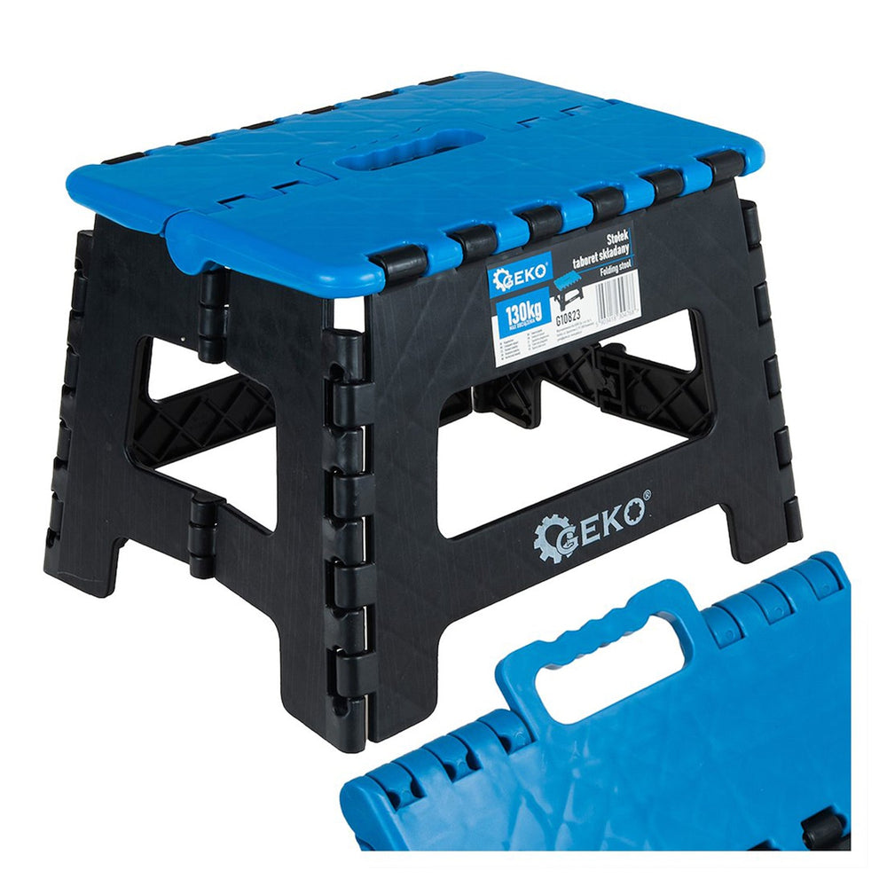Sgabello pieghevole super resistente, capacità 130kg, robusto, leggero per adulti e bambini, Geko