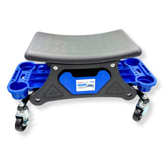 Sgabello per officina con ruote, sgabello di montaggio, carrello meccanico con ripiano porta-attrezzi, sgabello da officina su ruote, sgabello meccanico garage