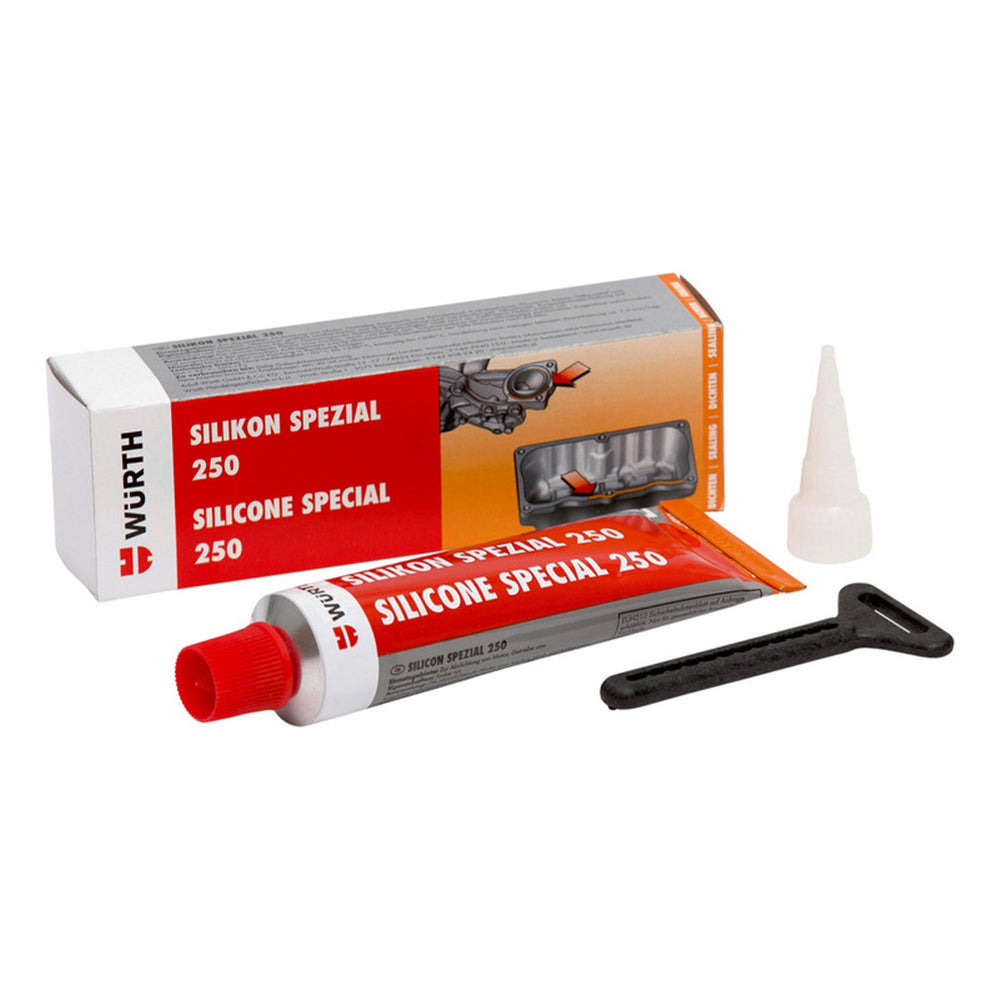 Sigillante a base di silicone, super RTV 250, pasta nera, alta temperatura auto guarnizioni moto, 100 g Würth