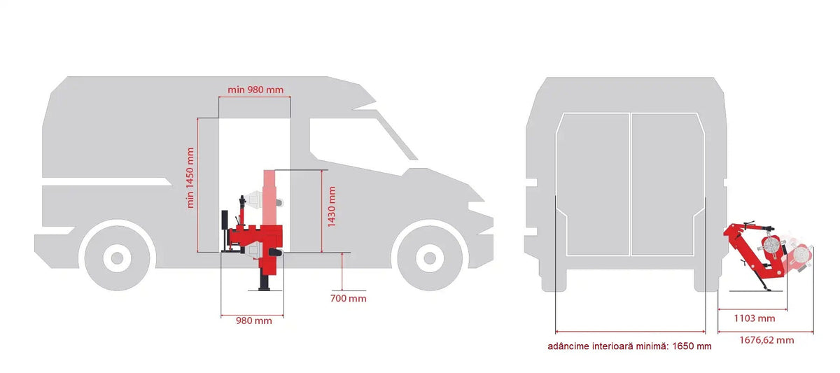 Smontagomme automatico mobile per pneumatici camion 13-26''