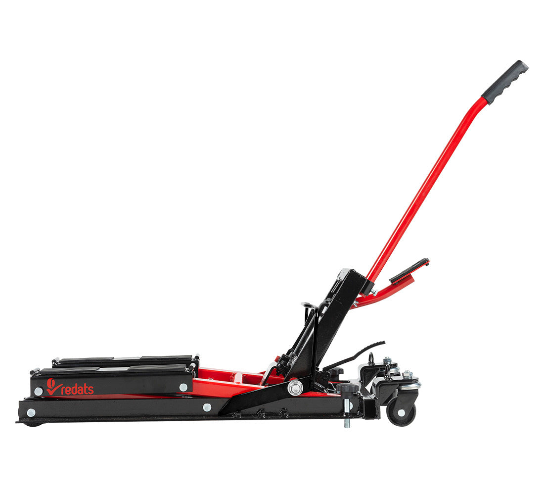 Sollevatore idraulico quad moto bici atv da officina capacità max. 680kg altezza regolabile 120-385 mm, sollevatore alzamoto con ruote officina operazione idraulica