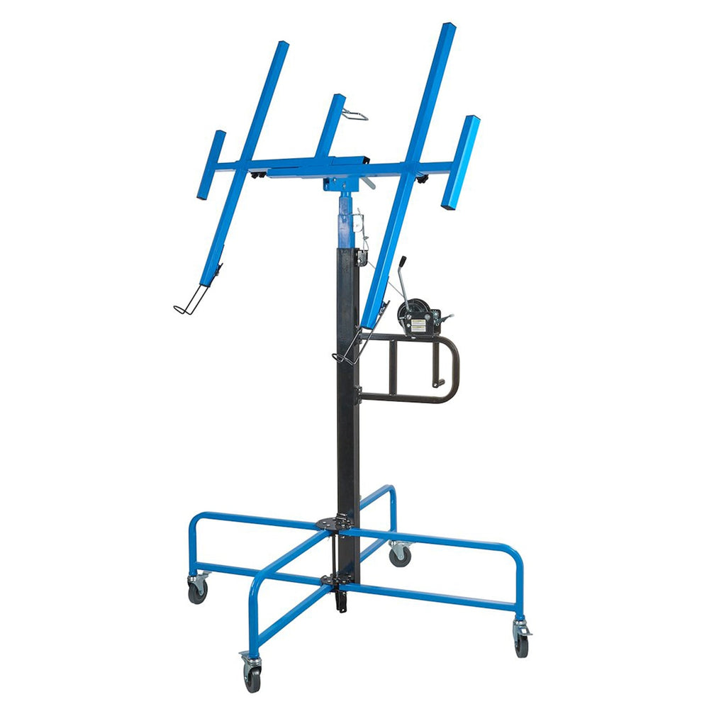 Sollevatore pannelli cartongesso max 68kg, altezza 140-400cm, carrello alzapannelli, alzalastre, Geko