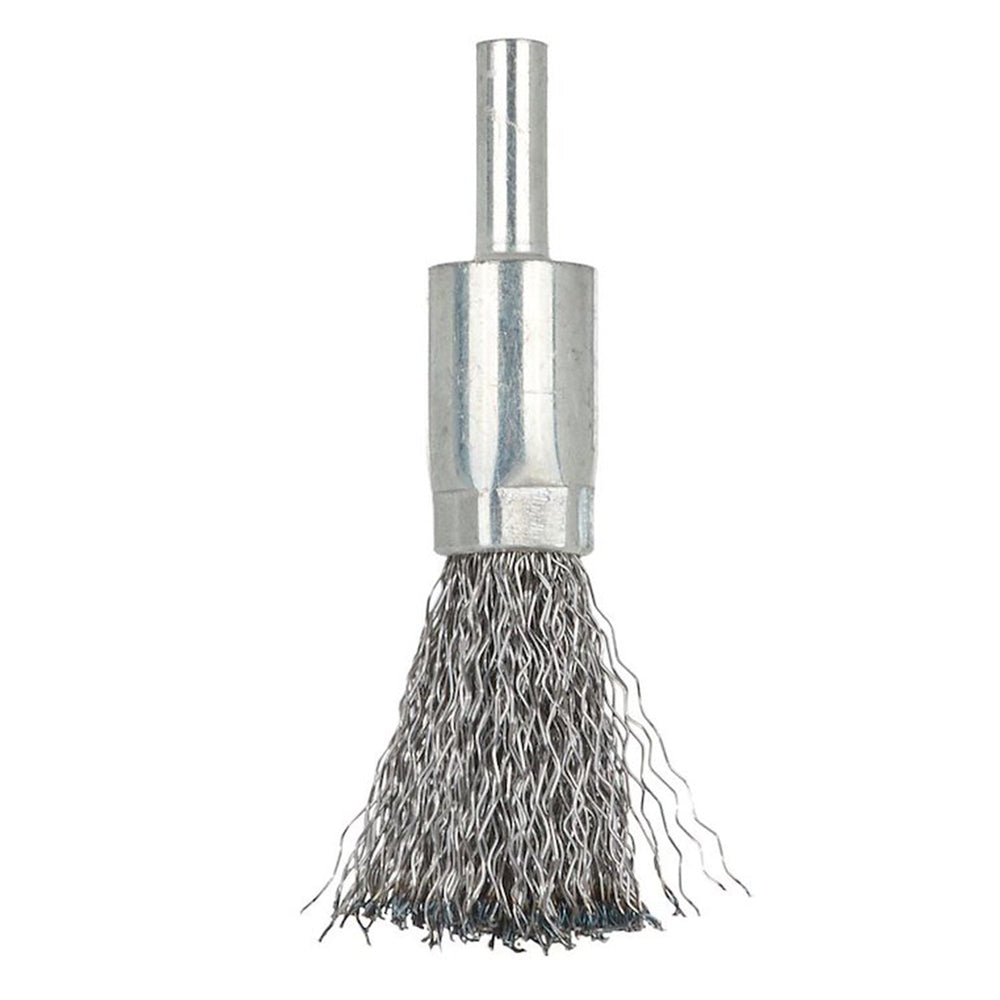 Spazzola metallica a pennello, in acciaio,abrasiva per pulizia lucidatura metallo, per la rimozione della ruggine dal metallo, scorie di saldatura, superfici metalliche, vernice, 17 mm Geko