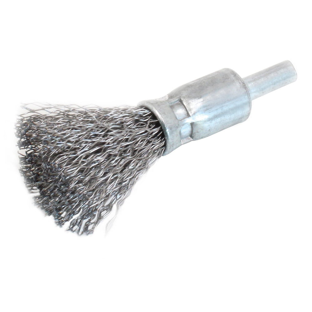 Spazzola metallica circolare per trapano, con gambo, abrasiva, per la rimozione della ruggine dal metallo, scorie di saldatura, sporco grasso, 12 x 6 mm