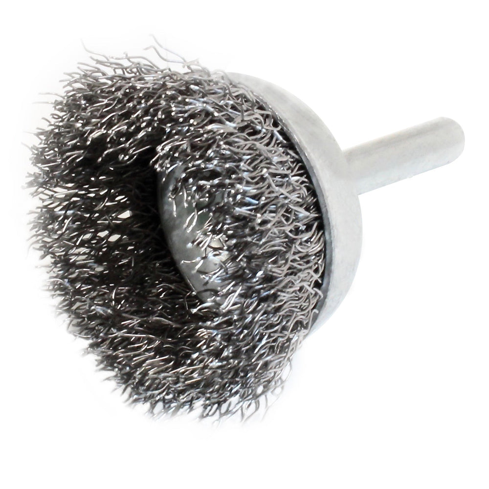 Spazzola metallica circolare per trapano, con gambo, abrasiva per la rimozione della ruggine dal metallo, scorie di saldatura, sporco grasso , 65 × 6 mm