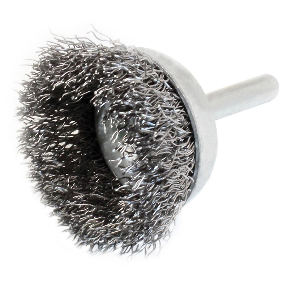 Spazzola metallica circolare per trapano, con gambo,abrasiva  per la rimozione della ruggine dal metallo, scorie di saldatura, sporco grasso 25X6 mm