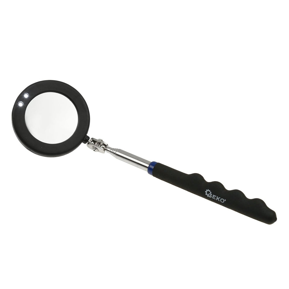 Specchietto telescopico per ispezione automobilistico specchio di ispezione telescopico, rotante, utensile manuale officina a LED  265–920 mm Geko