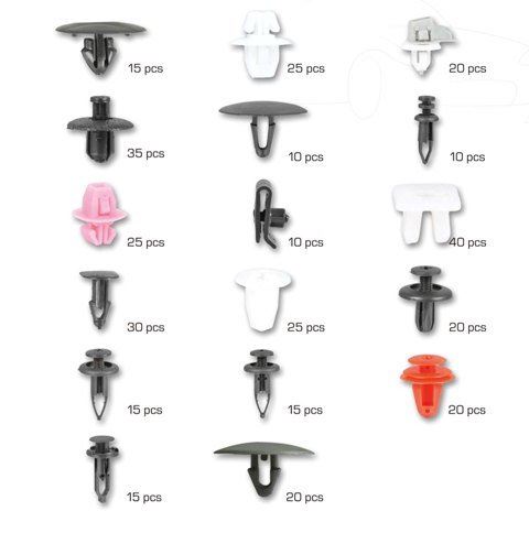 Set completo di clip di montaggio in plastica per auto - confezione rivetti, clip e fissaggi universali per veicoli - carrozzeria e accessori auto, clip di fissaggio per auto, Toyota 350 pezzi