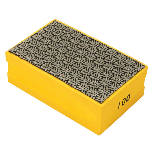 Spugna diamantata manuale, grana 100 ,93×59×32 mm ,tampone diamantato a mano per levigare lucidare, spugna per molatura pietra,smerigliatura granito marmo ceramica gres