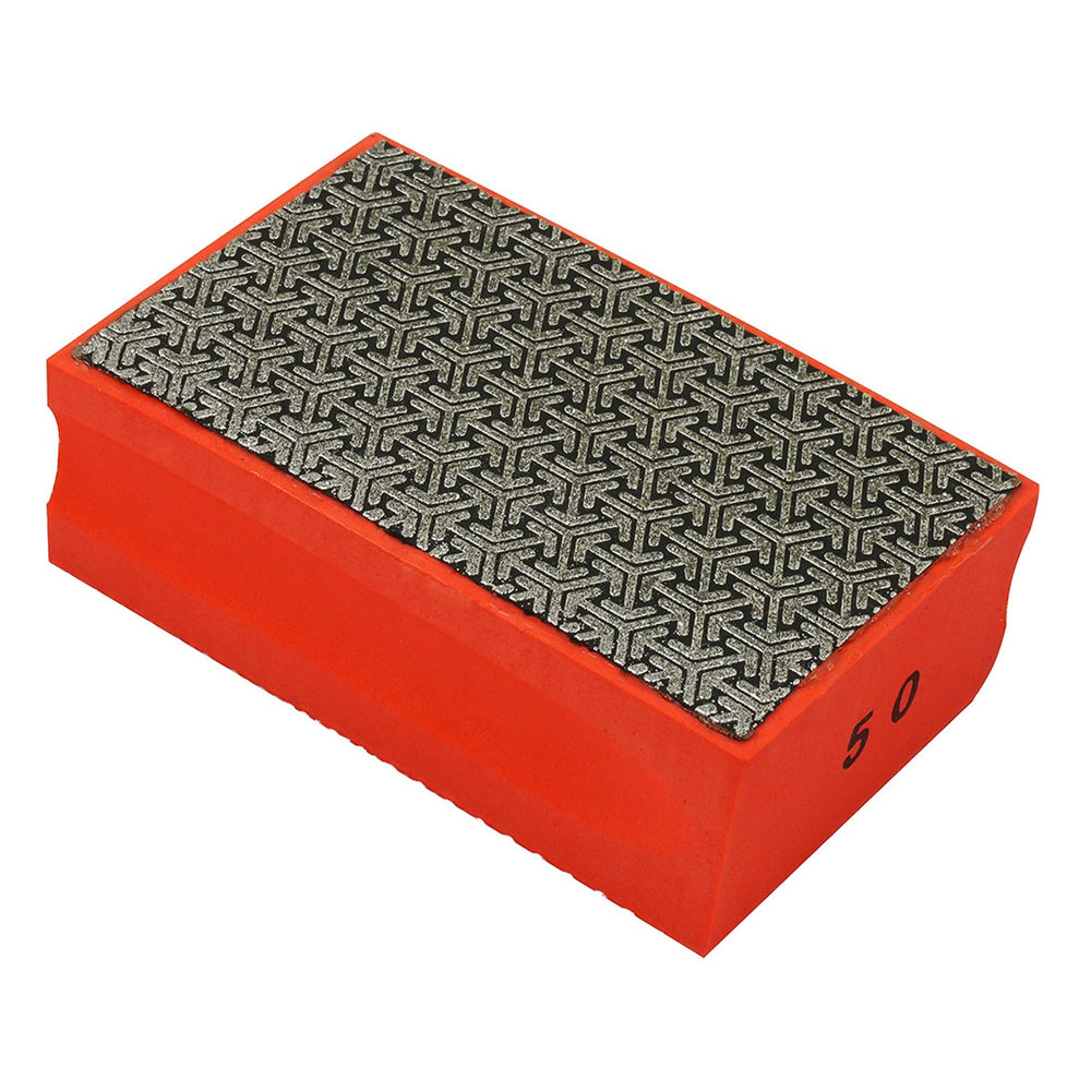 Spugna diamantata manuale, grana 50 ,93×59×32 mm ,tampone diamantato a mano per levigare lucidare, spugna per molatura pietra,smerigliatura granito marmo ceramica gres