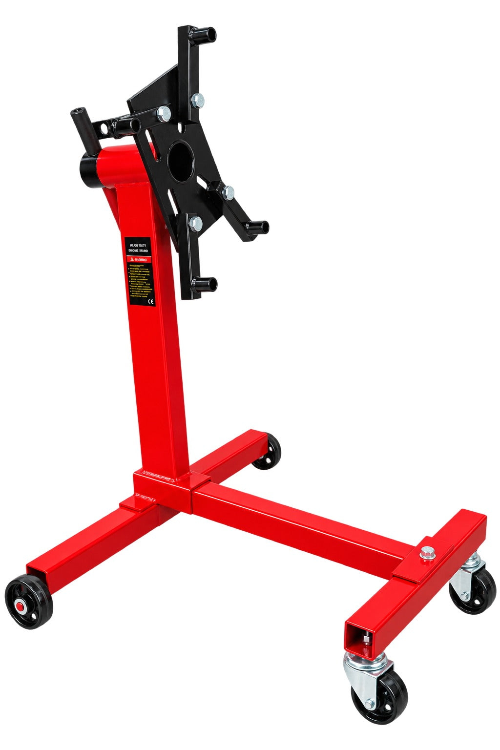 Cavalletto porta motore girevole, supporto per cambio, rotazione 360 gradi, 4 bracci di montaggio carrello professionale carico massimo 450 kg Gebo Tools