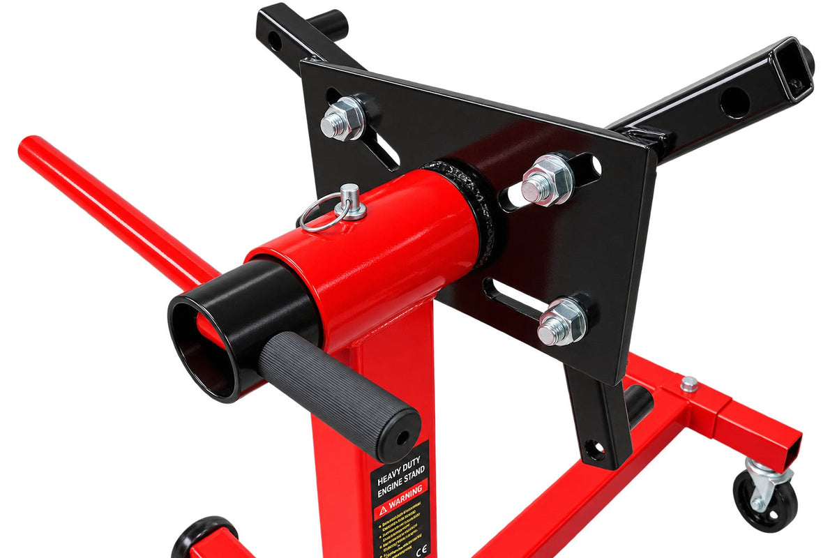 Cavalletto porta motore girevole, supporto per cambio, rotazione 360 gradi, 4 bracci di montaggio carrello professionale carico massimo 450 kg Gebo Tools