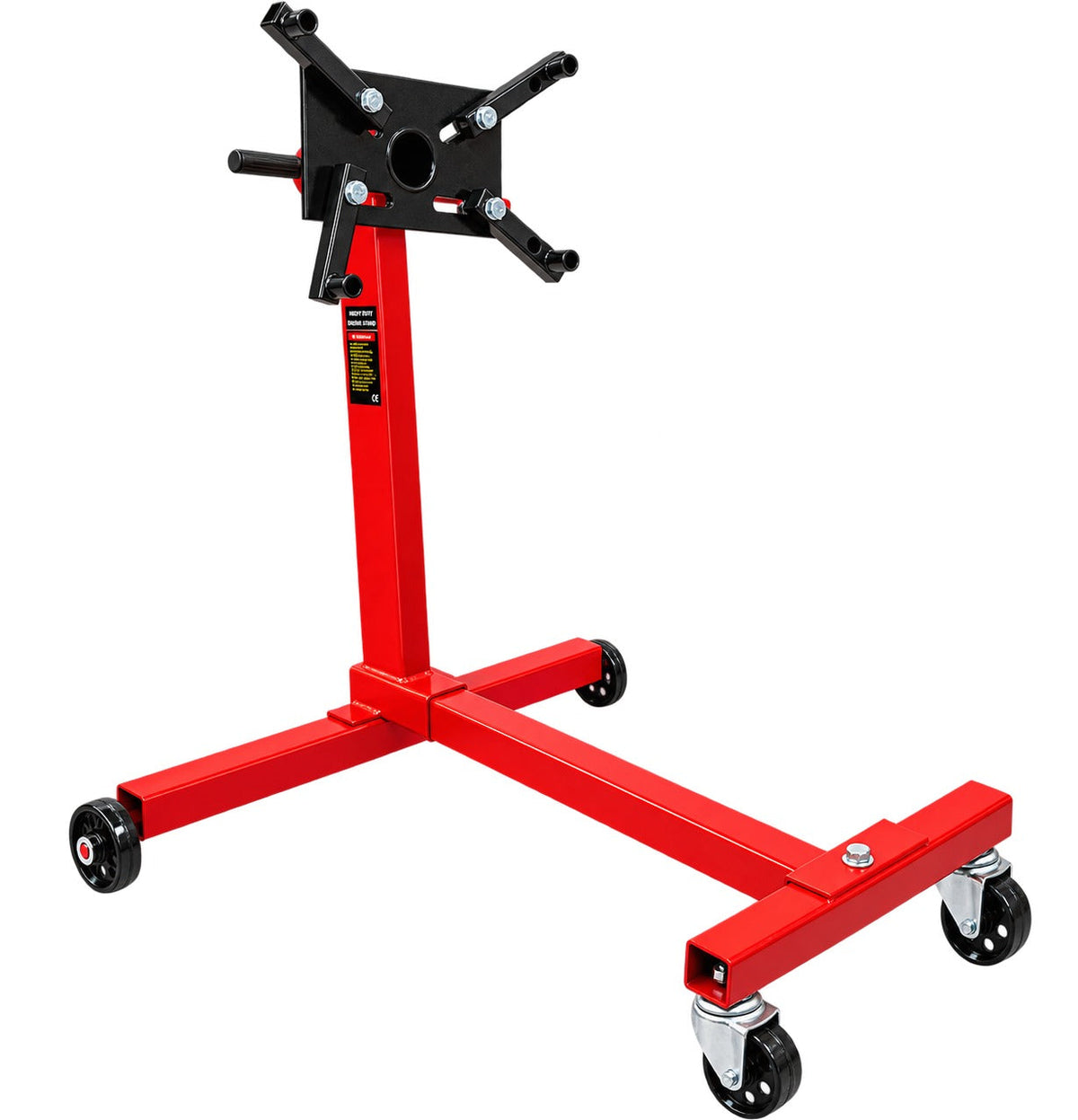 Cavalletto porta motore girevole, supporto per cambio, rotazione 360 gradi, 4 bracci di montaggio carrello professionale carico massimo 450 kg Gebo Tools