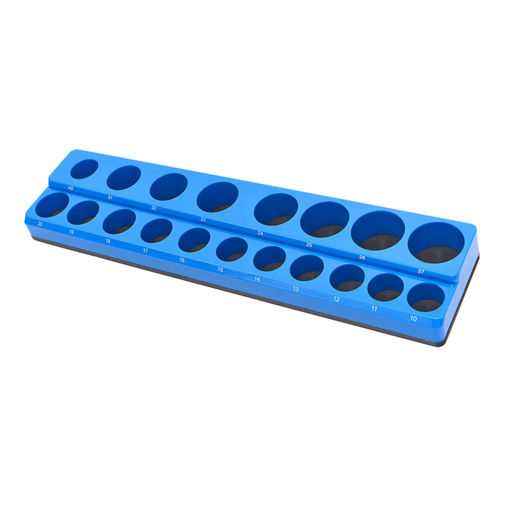 Supporto 19 porta chiavi a bussola 1/2" , organizer con guida per attrezzi in garage