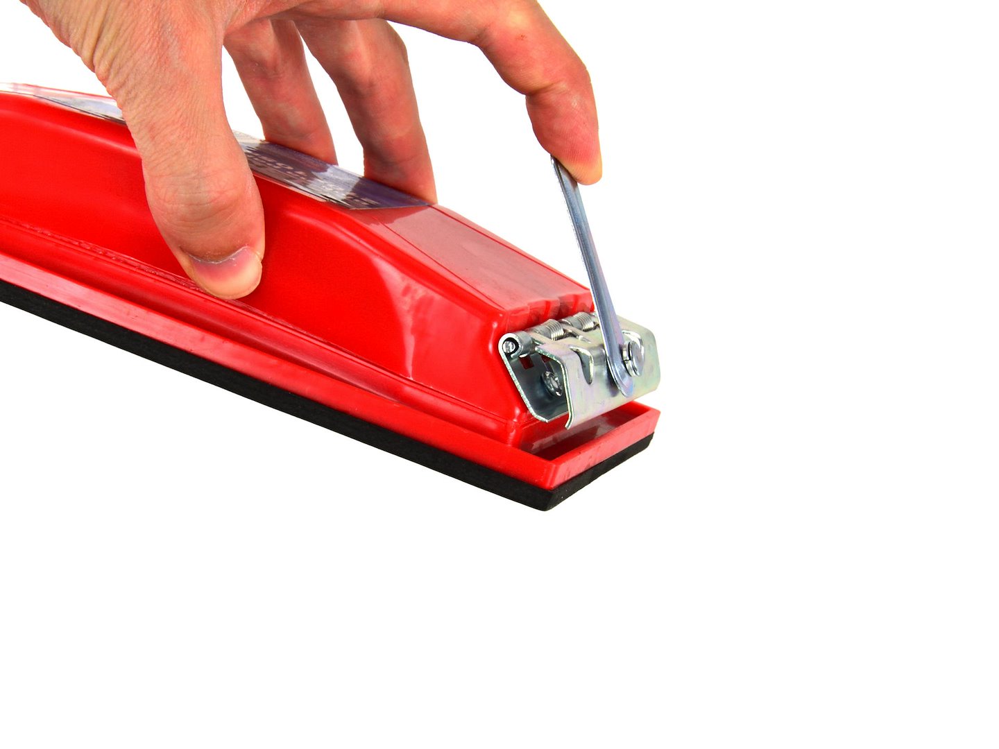Supporto per carta vetrata, levigatrice manuale blocchetto abrasivo blocco per levigatura di superfici, tampone per carrozzeria con morsetti, per carteggiare in gomma, 210 X 105 mm, Geko