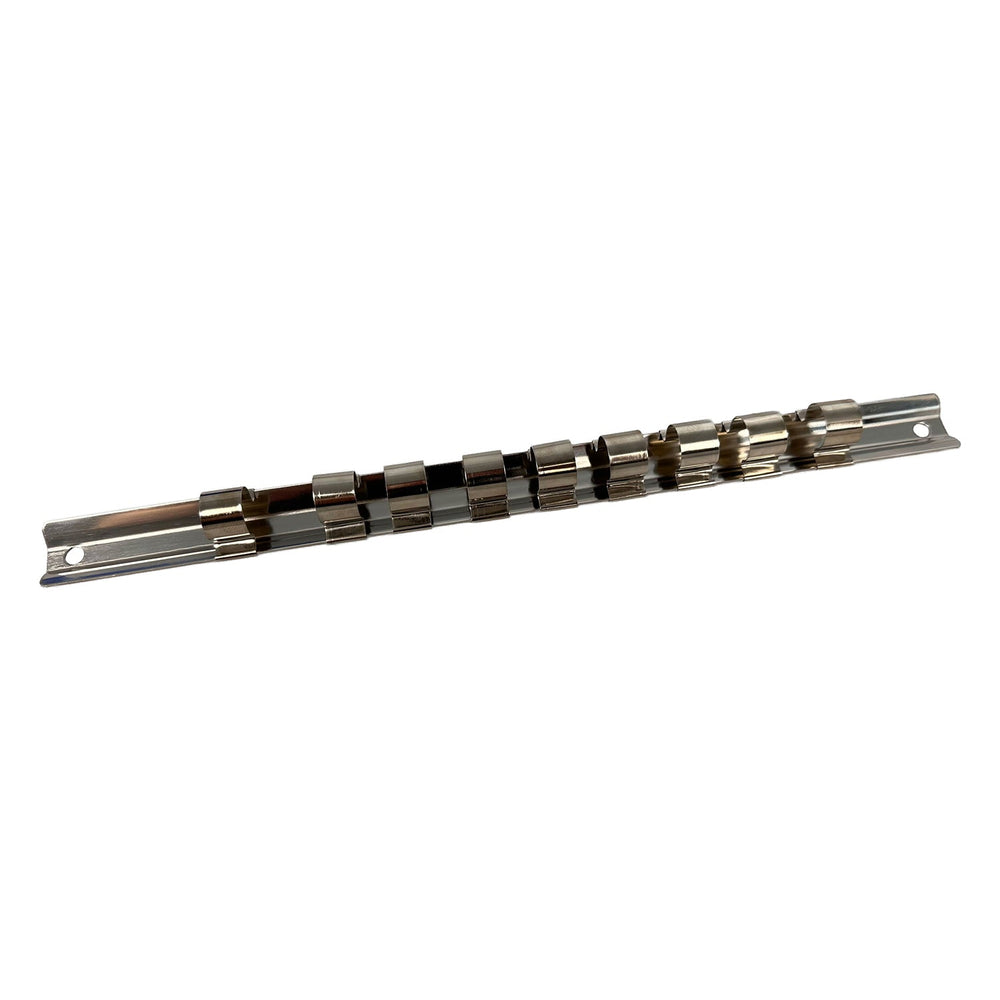 Supporto porta chiavi a bussola 1/2" , organizer con guida in metallo per attrezzi in garage,Gebo Tools