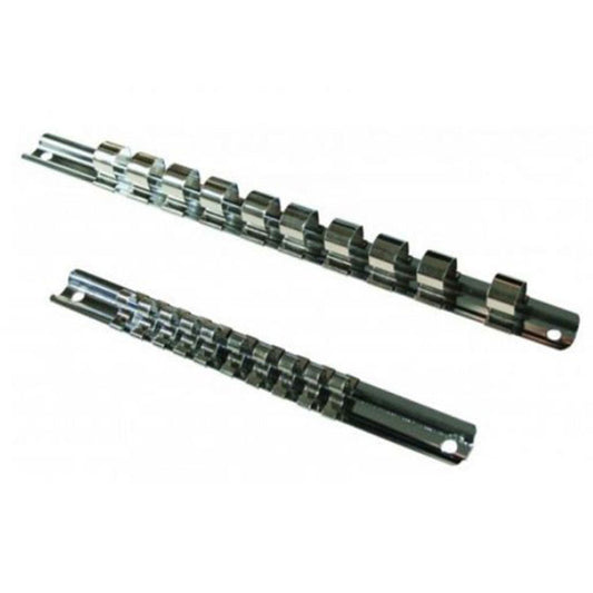 Supporto porta chiavi a bussola 1/4" , organizer con guida in metallo per attrezzi in garage
