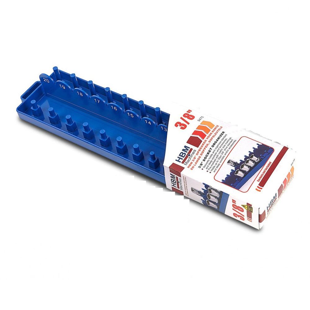 Supporto porta chiavi a bussola corte e lunghe 3/8" , organizer con guida in plastica lunga per attrezzi in garage