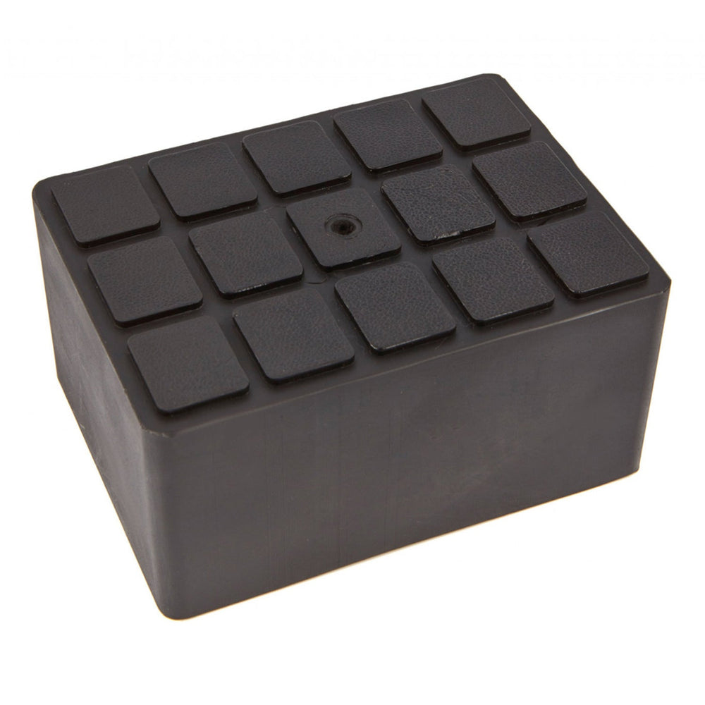 Tampone in gomma rettangolare, tappettino per cric sollevatore, cuscinetto auto, tamponi universali per ponti sollevatori a forbice 160 × 120 × 100 mm