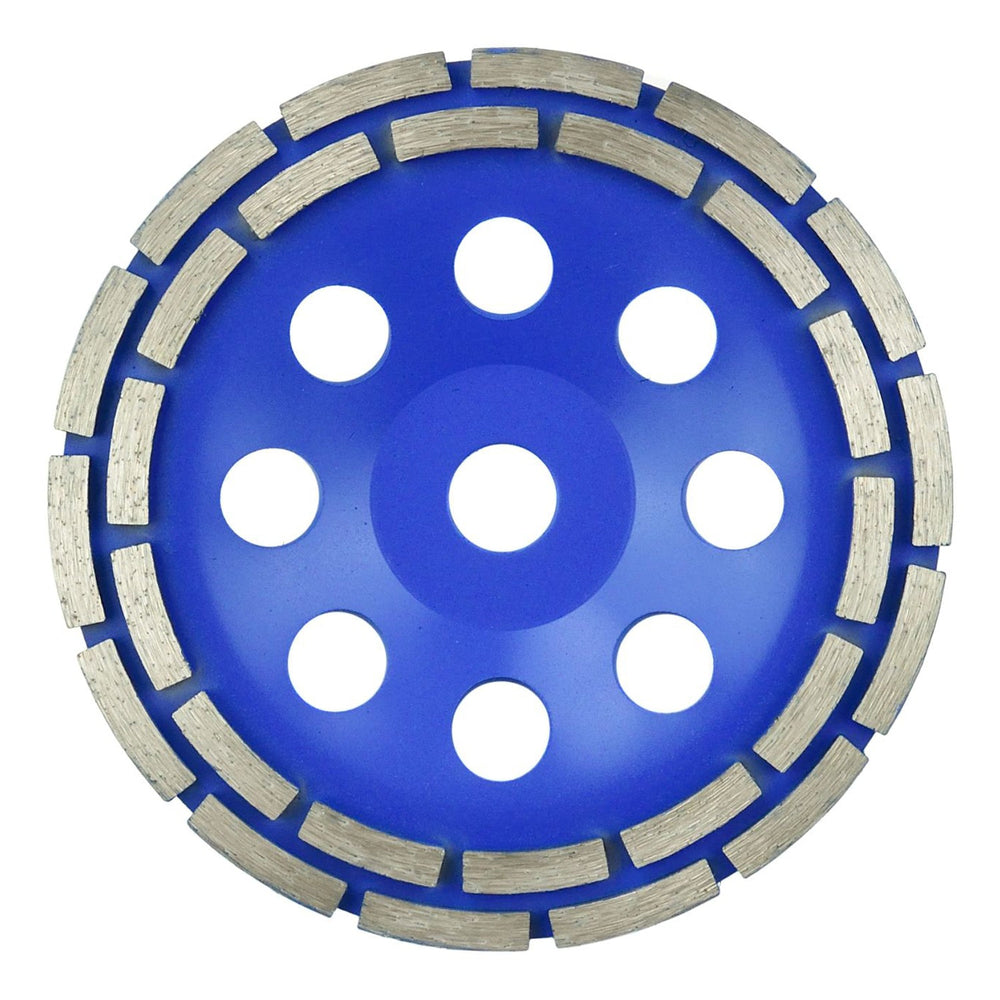 Disco abrasivo diamantato universale per levigatura cemento calcestruzzo, pietre , mattoni in ceramica, lastre per pavimentazioni e per terrazze, diametro 180 mm, doppia fila, Geko