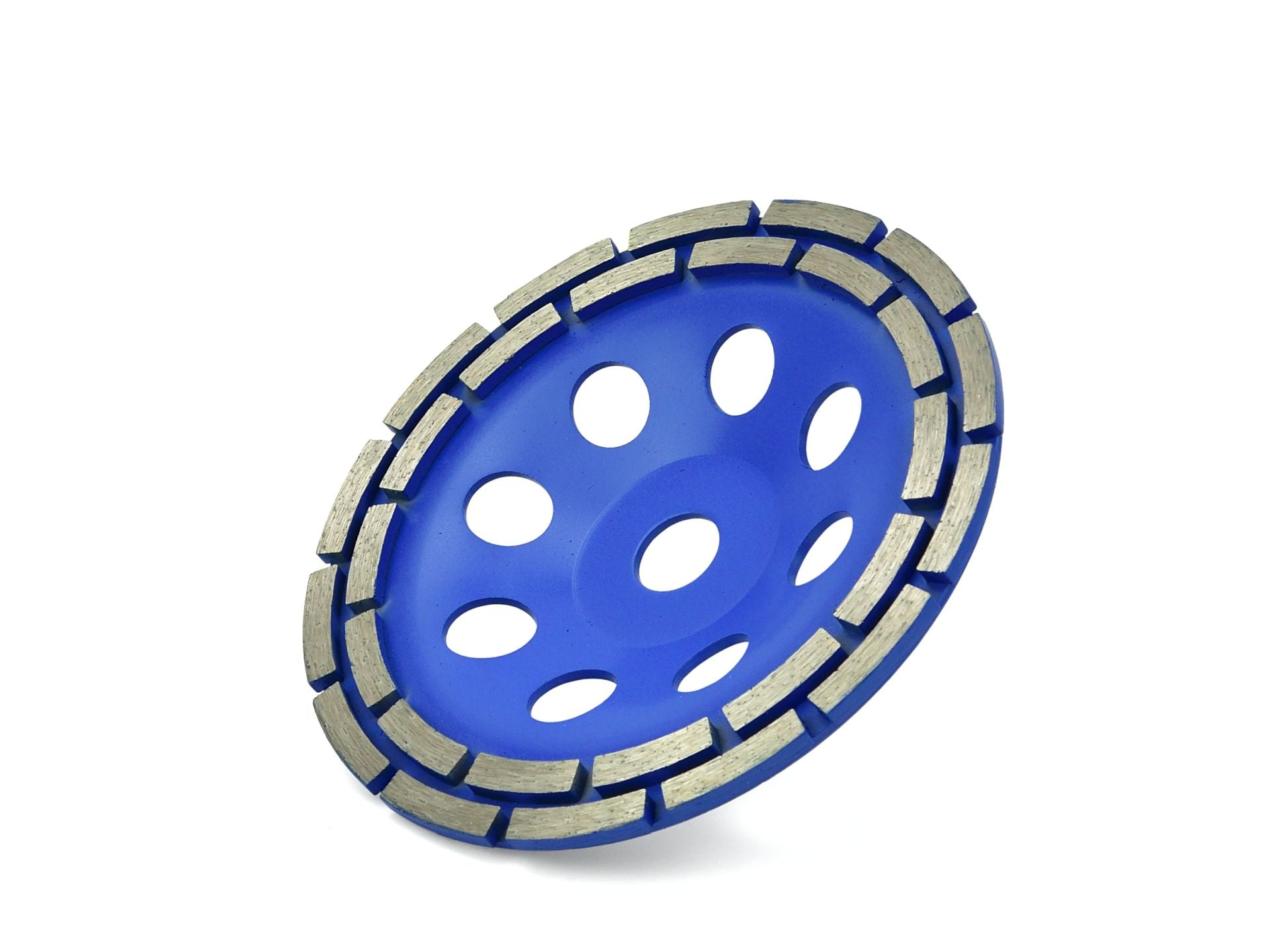 Disco abrasivo diamantato per levigatura cemento calcestruzzo, pietre molto dure e di media durezza, mattoni in ceramica, pavé, lastre per pavimentazioni e per terrazze,diametro 180 mm, doppia fila, disco abrasivo diamantato universale