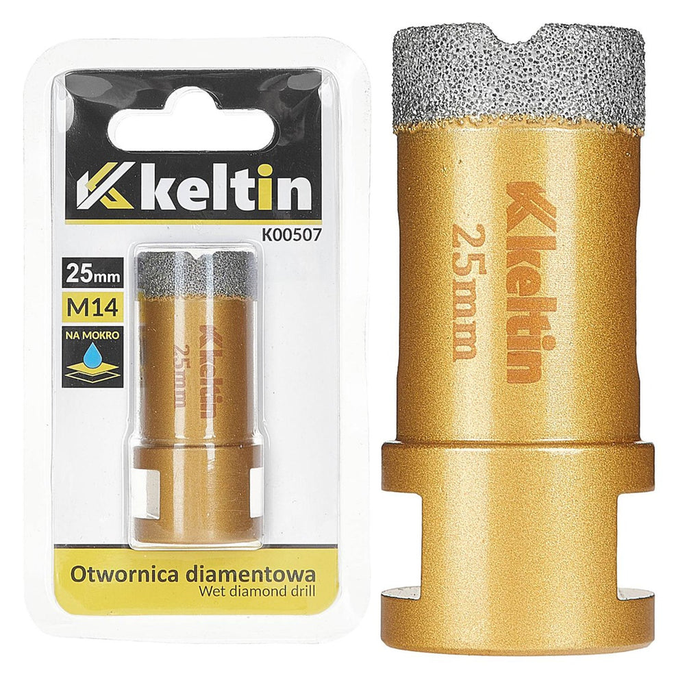 Tazza-fresa-corona diamantata 25 mm x M14 ,per carotaggio, Keltin
