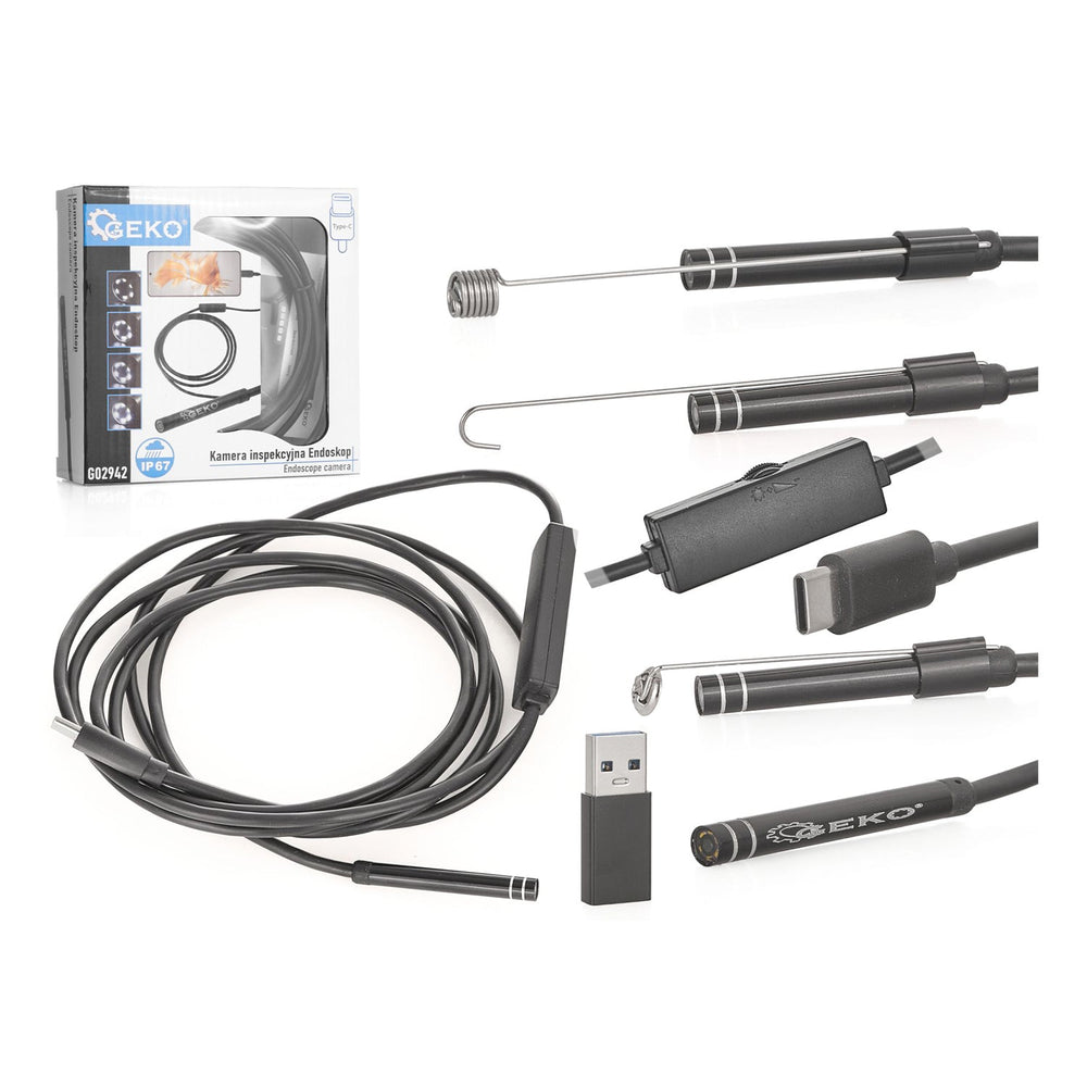 Telecamera di ispezione per endoscopio auto 2 m,con telecamera 5.5 mm e port USB-C