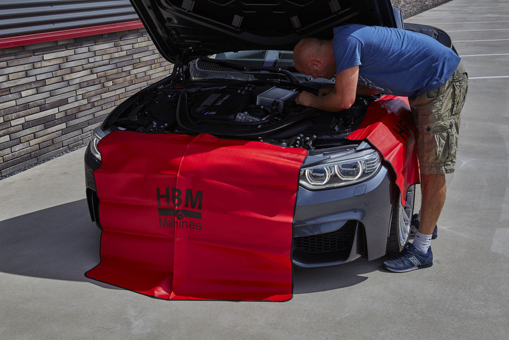 Telo protezione parafango con banda magnetica 120 × 100 cm, protettivo, copertura magnetica impermeabile per auto, universale, per meccanico, carrozzeria HBM Machines Olanda