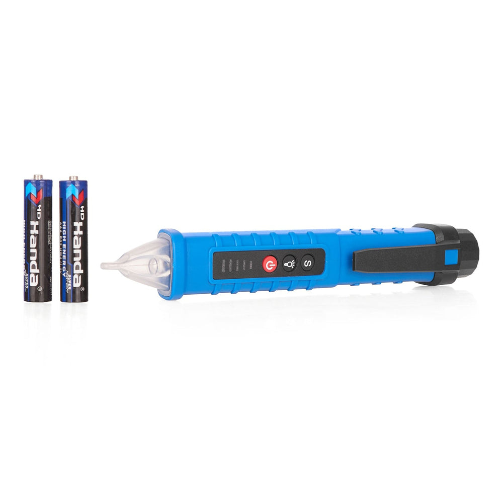 Tester di tensione AC 12-1000v, cercafase senza contatto,penna rilevatore di corrente con display LCD, torcia LED, allarme sonoro