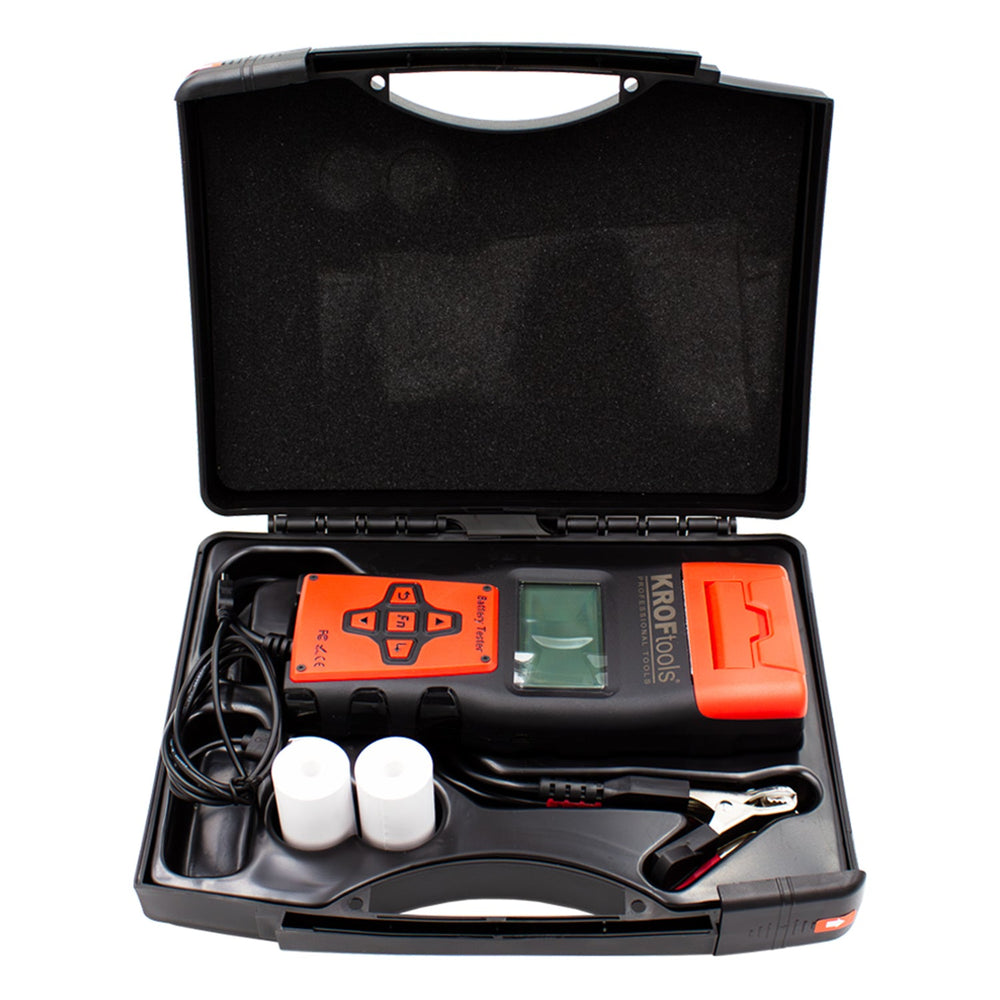 Tester per batteria auto con stampante, 12v, strumento diagnostico per veicoli