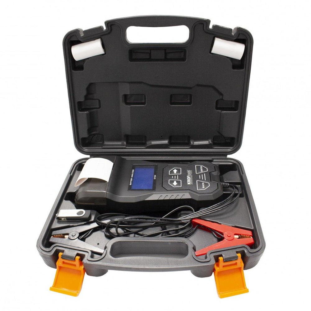 Tester per batteria auto con stampante, 6-12v, 12-24v, strumento diagnostico per veicoli, Kroftools