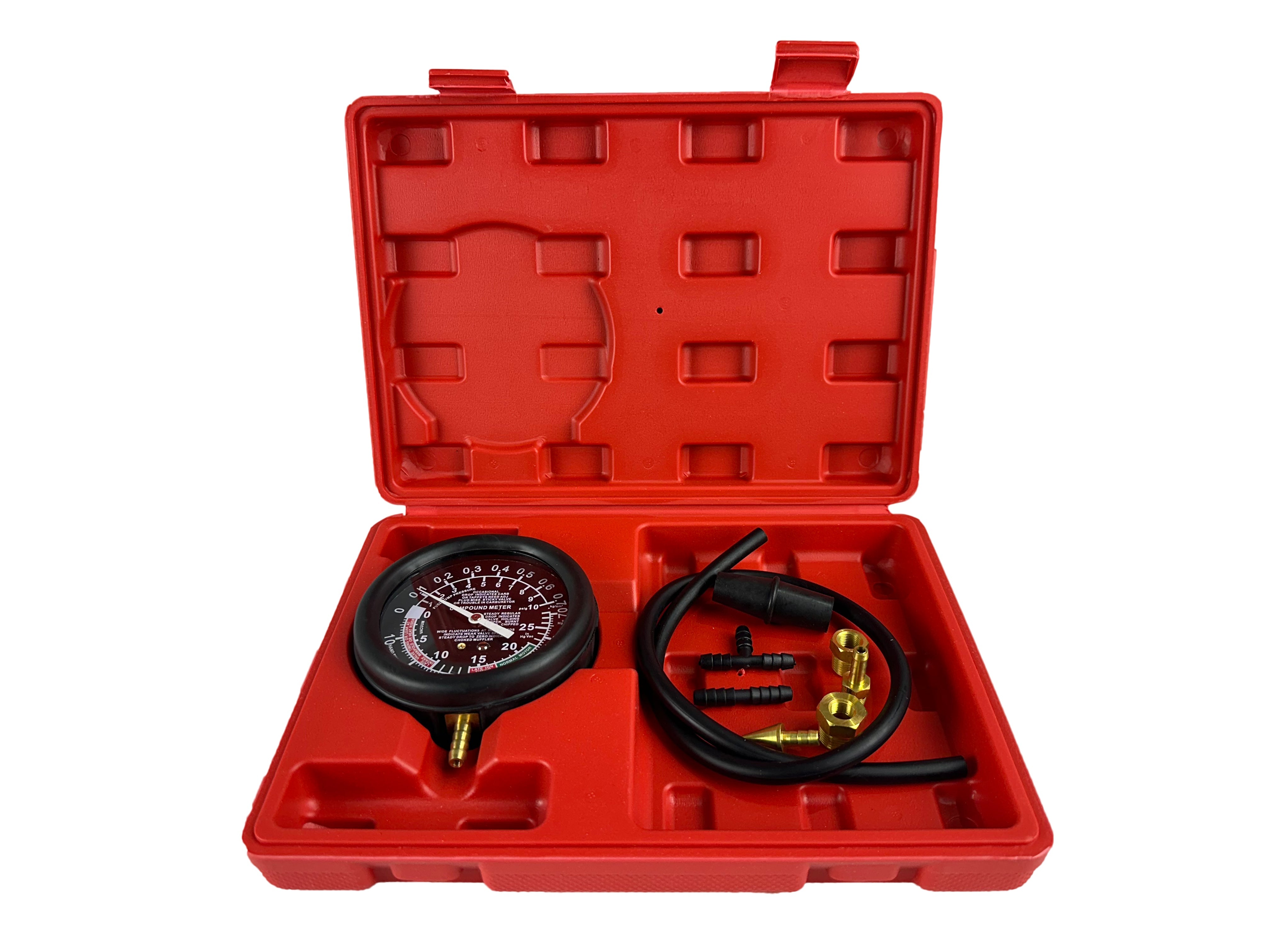 Tester pompa benzina, manometro carburatore pressione vuoto carburante auto, manometri compressione 1 bar fino a 0, 7 bar per auto e moto, Gebo Tools
