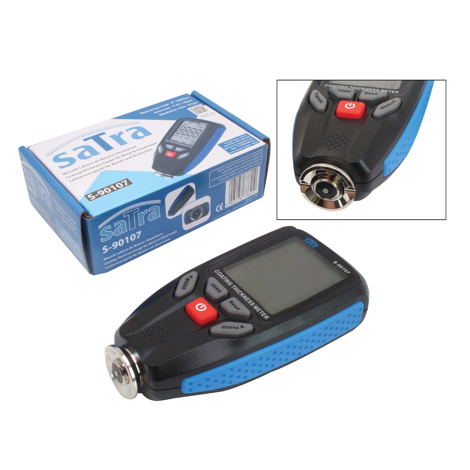 Tester spessore vernice auto portatile 0-1300 µm digitale LCD, misuratore del rivestimento e profondita' per vernici