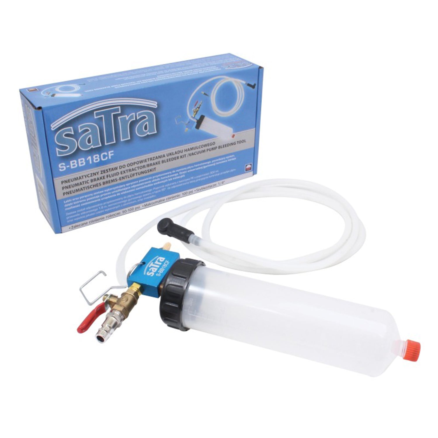 Dispositivo ad aria compressa per spurgo freni, dispositivo di spurgo del liquido dei freni ad aria compressa kit, spurgo freni pneumatico, Satra