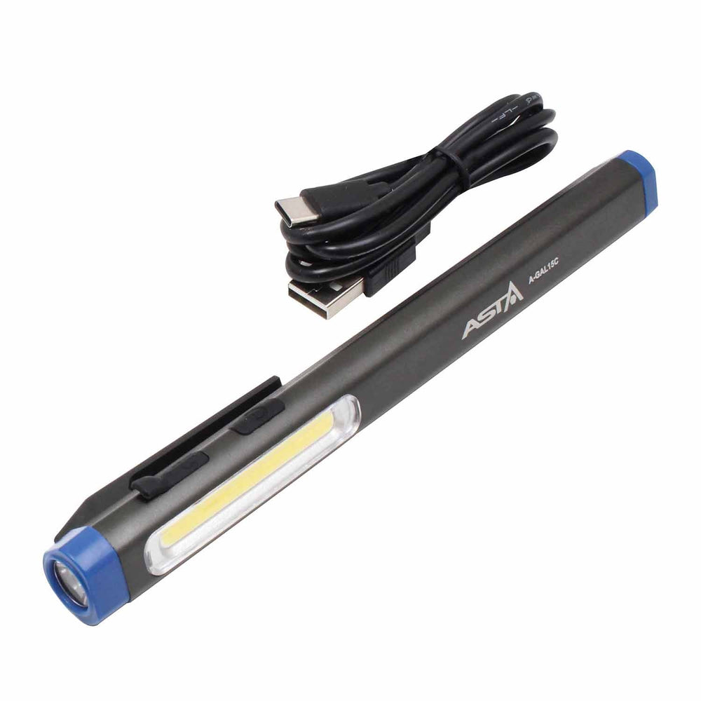 Torcia a penna LED COB piccola e compatta lampada da officina con potenza luminosa, dimmerabile, con magnete per il fissaggio